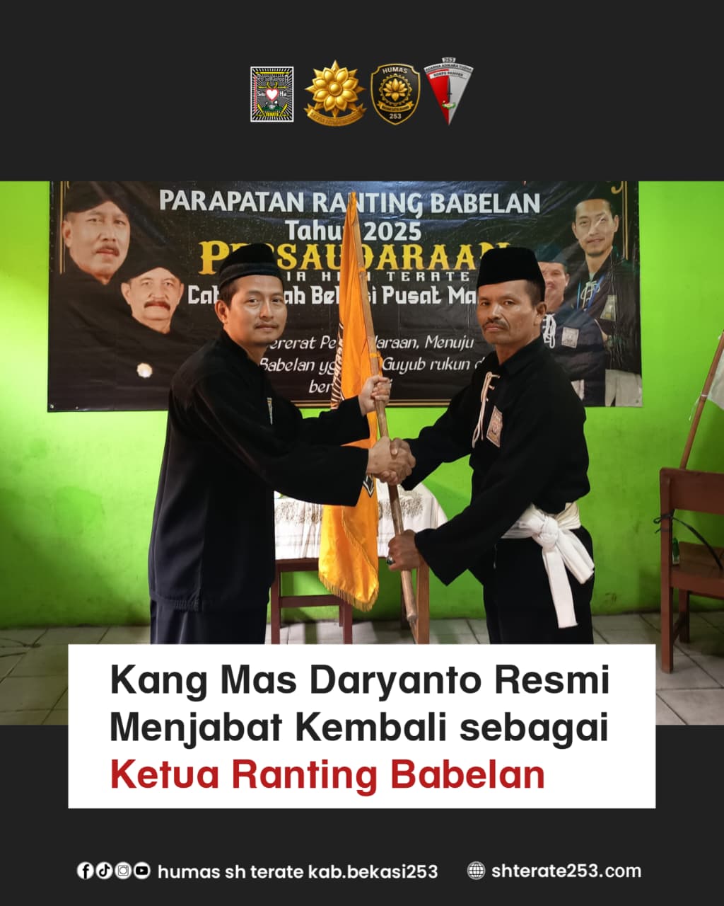 Kang Mas Daryanto Resmi Menjabat Kembali sebagai Ketua Ranting Babelan